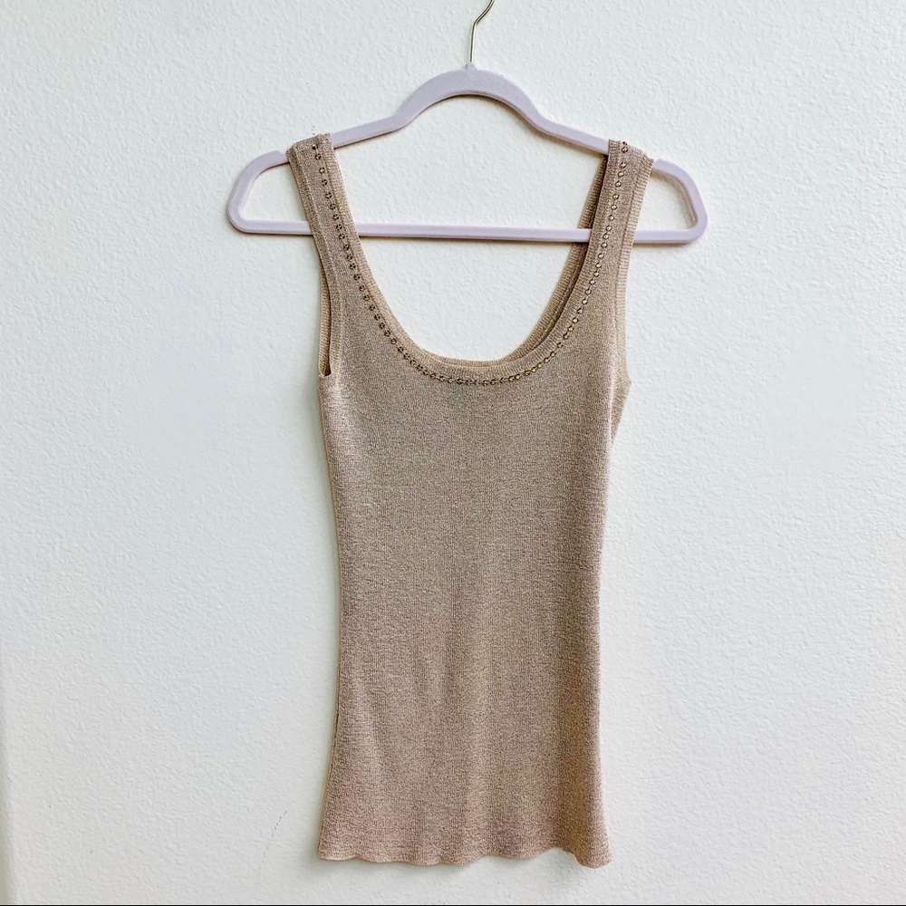 Bebe gold tank top 💕